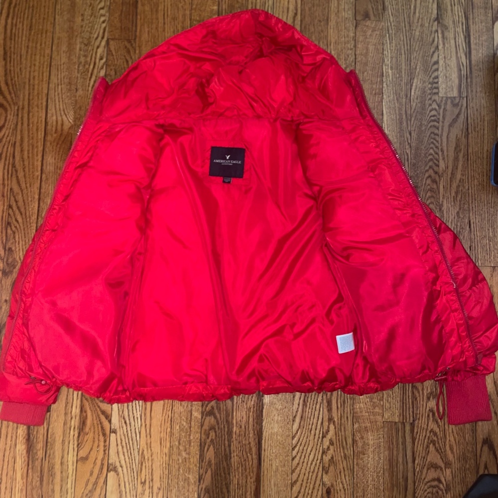 American Eagle Red Puffer Jacket - image 3